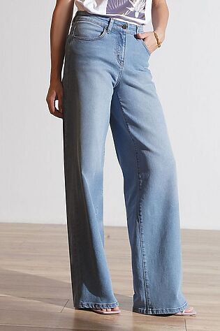 VILATTE Джинсы трубы из денима #1235550