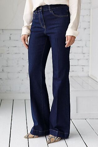 VILATTE Джинсы клеш от колена из эластичного облегченного денима #1235553