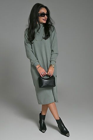 НАТАЛИ Платье теплое в рубчик #1237230