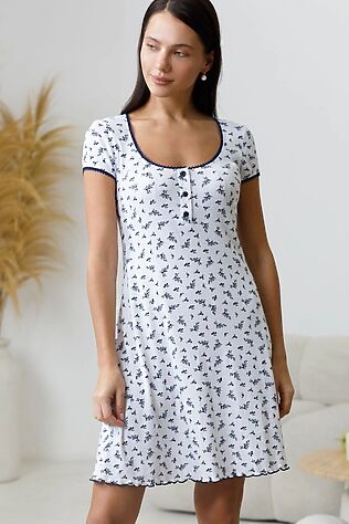 VILATTE Платье мини с фигурным вырезом из эластичного трикотажа кашкорсе #1237655