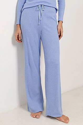 VILATTE Прямые брюки с поясом на резинке из фактурного трикотажа в рубчик #1237680