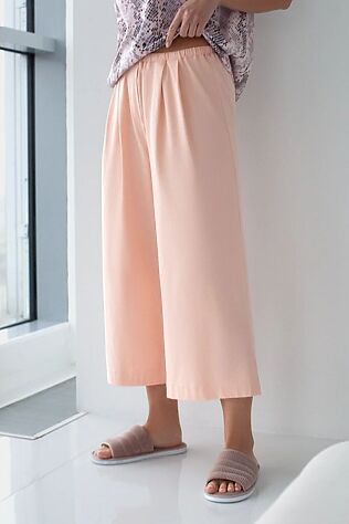 VILATTE Укороченные широкие брюки кюлоты на резинке из 100% хлопка #1237688