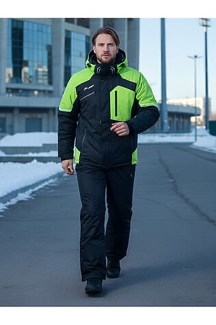 MTFORCE Горнолыжный костюм мужской зимний черного цвета #1238370