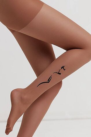 CONTE ELEGANT CONTE FEMME Колготки женские с тату-рисунком #1238607