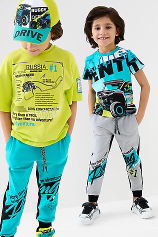 PLAYTODAY Брюки трикотажные для мальчиков, 2 пары в комплекте #1239592