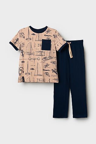 PLAYTODAY Комплект трикотажный для мальчиков: фуфайка (футболка), брюки #1239778