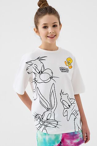 PLAYTODAY Фуфайка трикотажная для девочек (футболка) #1240008