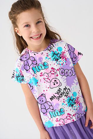 PLAYTODAY Фуфайка трикотажная для девочек (футболка) #1240009