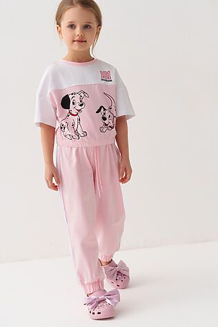 PLAYTODAY Комплект трикотажный для девочек: джемпер (футболка), брюки #1240020