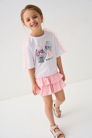 PLAYTODAY Юбка-шорты трикотажные для девочек #1240026
