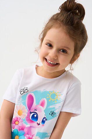 PLAYTODAY Фуфайка трикотажная для девочек (футболка) #1240029