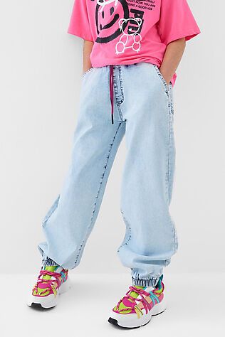 PLAYTODAY Брюки текстильные джинсовые для девочек #1240039