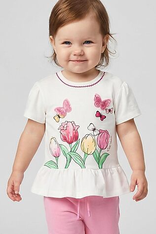 PLAYTODAY Джемпер детский трикотажный для девочек (футболка) #1240047