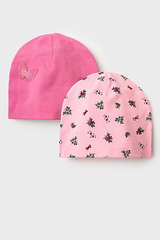 PLAYTODAY Шапка детская трикотажная для девочек, 2 шт в комплекте #1240074
