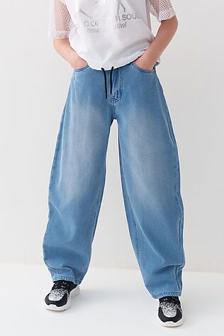 PLAYTODAY Брюки текстильные джинсовые для девочек #1240106