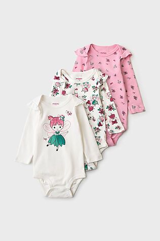 PLAYTODAY Боди детское трикотажное для девочек, 3 шт в комплекте #1240125