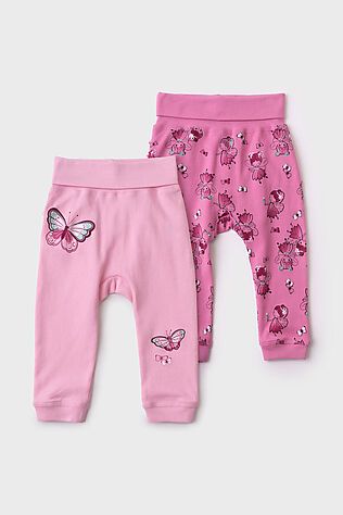 PLAYTODAY Брюки детские трикотажные для девочек, 2 пары в комплекте #1240129
