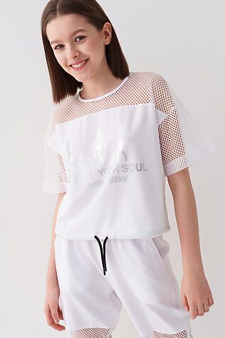 PLAYTODAY Джемпер трикотажный для девочек (футболка) #1240212