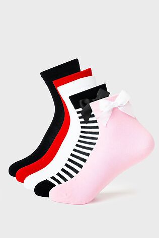 PLAYTODAY Носки трикотажные для девочек, 5 пар в комплекте #1240239