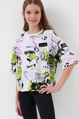 PLAYTODAY Фуфайка трикотажная для девочек (футболка) #1240243