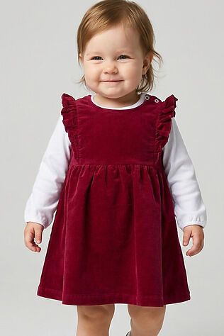 PLAYTODAY Комплект детский для девочек: сарафан текстильный, джемпер трикотажный (футболка с длинными рукавами #1240256