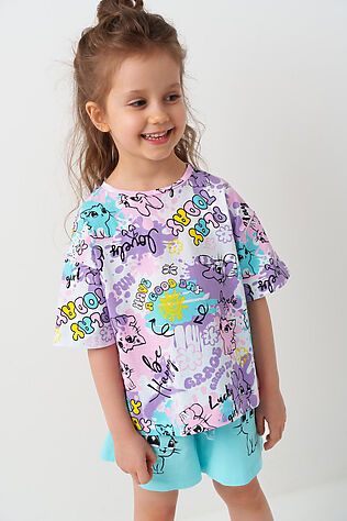 PLAYTODAY Фуфайка трикотажная для девочек (футболка) #1240264