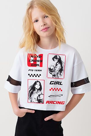 PLAYTODAY Фуфайка трикотажная для девочек (футболка) #1240268