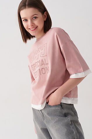 PLAYTODAY Джемпер трикотажный для девочек (футболка) #1240275