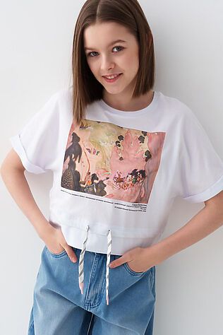 PLAYTODAY Джемпер трикотажный для девочек (футболка) #1240277