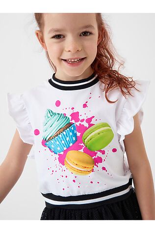 PLAYTODAY Джемпер трикотажный для девочек (футболка) #1240329