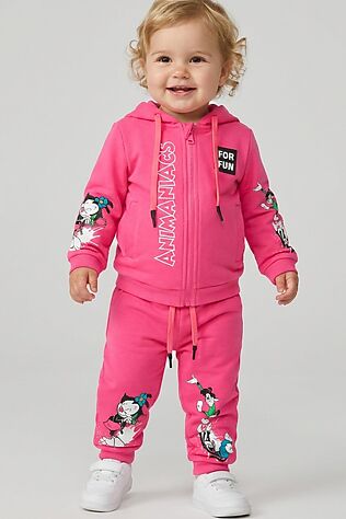 PLAYTODAY Комплект детский трикотажный для девочек: толстовка, брюки #1240379