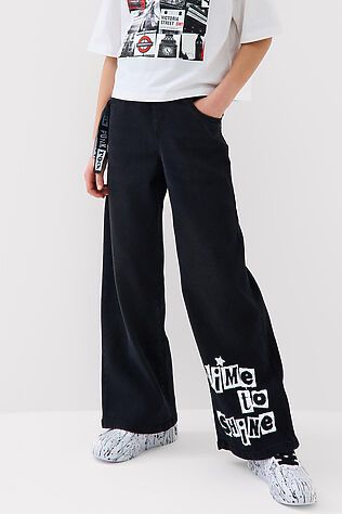 PLAYTODAY Брюки текстильные джинсовые для девочек #1240611