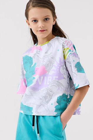 PLAYTODAY Фуфайка трикотажная для девочек (футболка) #1240617