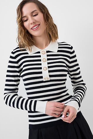 PLAYTODAY Джемпер трикотажный с воротником поло для женщин #1240812