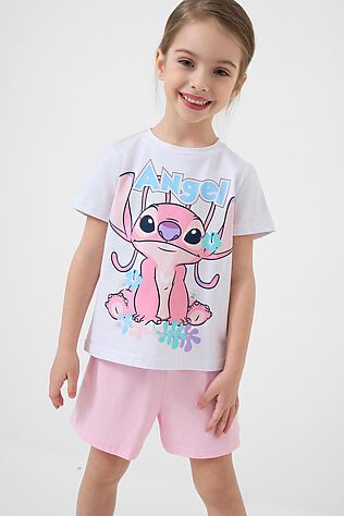 PLAYTODAY Комплект трикотажный для девочек: фуфайка (футболка), шорты #1240913