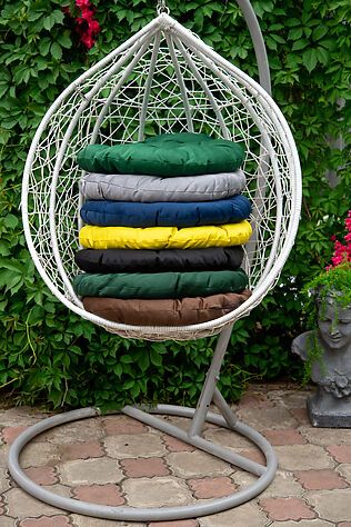 НАТАЛИ Подушка декоративная круглая на кресло 60 см, Грета(20%хл, 80%п/э), файбер, пакет с пл ручкой, ВО #1241116