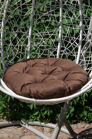 НАТАЛИ Подушка декоративная круглая на кресло 60 см, Грета(20%хл, 80%п/э), файбер, пакет с пл ручкой, ВО #1241120