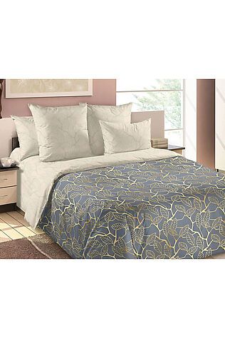 НАТАЛИ КПБ Золотой день 2сп с простыней на резинке 160*200*25, перкаль #1241127