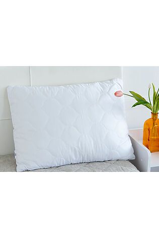 НАТАЛИ Подушка 'Юнибив' бамбук+леб. пух на молнии стеганая м/ф(белая) 550гр, сумка #1241142
