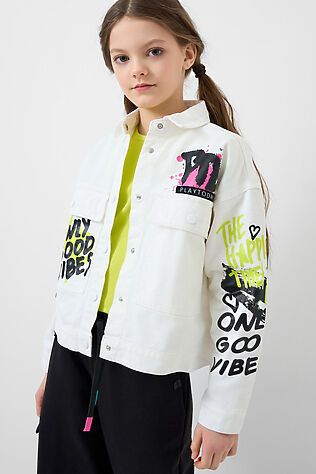 PLAYTODAY Куртка текстильная джинсовая для девочек #1241595