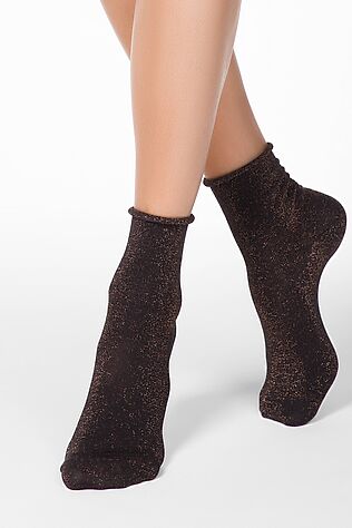 CONTE ELEGANT CONTE CLASSIC Носки женские вискозные (люрекс, без резинки) #1241890