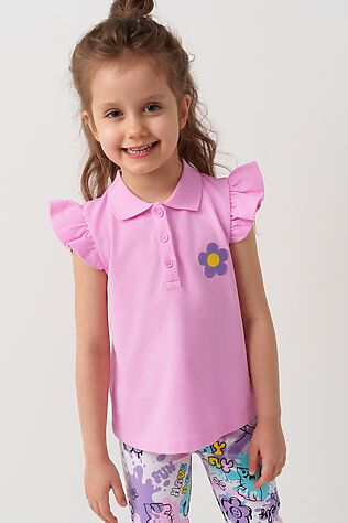 PLAYTODAY Джемпер трикотажный с воротником поло для девочек #1241966