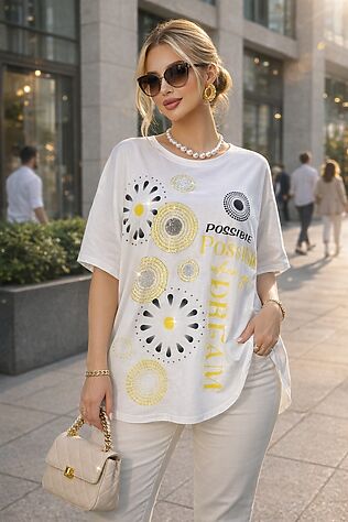 НАТАЛИ Футболка со стразами Dream Sun арт. F9702 #1242360