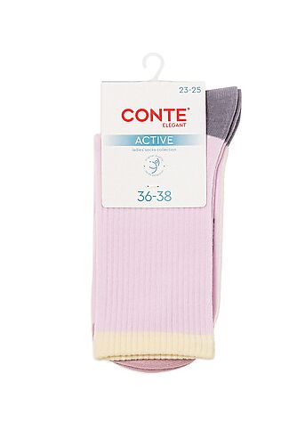 CONTE ELEGANT CONTE ACTIVE Удлиненные женские хлопковые носки #1242664