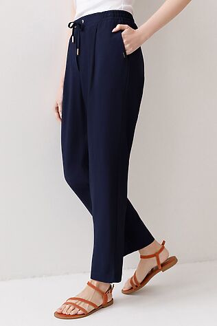 VILATTE Брюки бананы с поясом на резинке из плотного лиоцелла #1242726