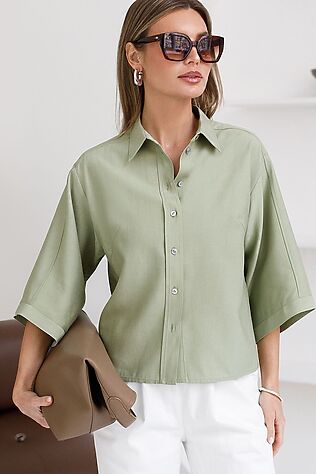 VILATTE Блузка с широкими рукавами 3/4 из плотного лиоцелла #1242730