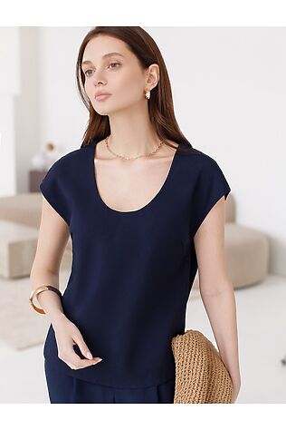 VILATTE Прямые брюки с лампасами из эластичного футера двухнитки без начеса #1242741