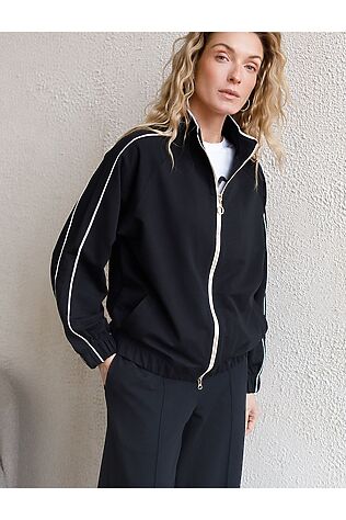 VILATTE Свободный бомбер с лампасами на молнии из петельчатого футера двухнитки с эластаном #1242749