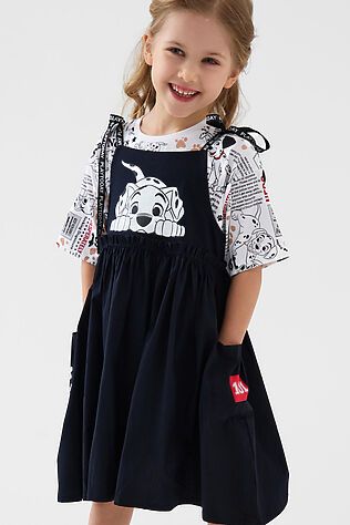 PLAYTODAY Комплект трикотажный для девочек: сарафан, фуфайка (футболка) #1243225