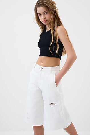 PLAYTODAY Шорты текстильные джинсовые для девочек #1243741